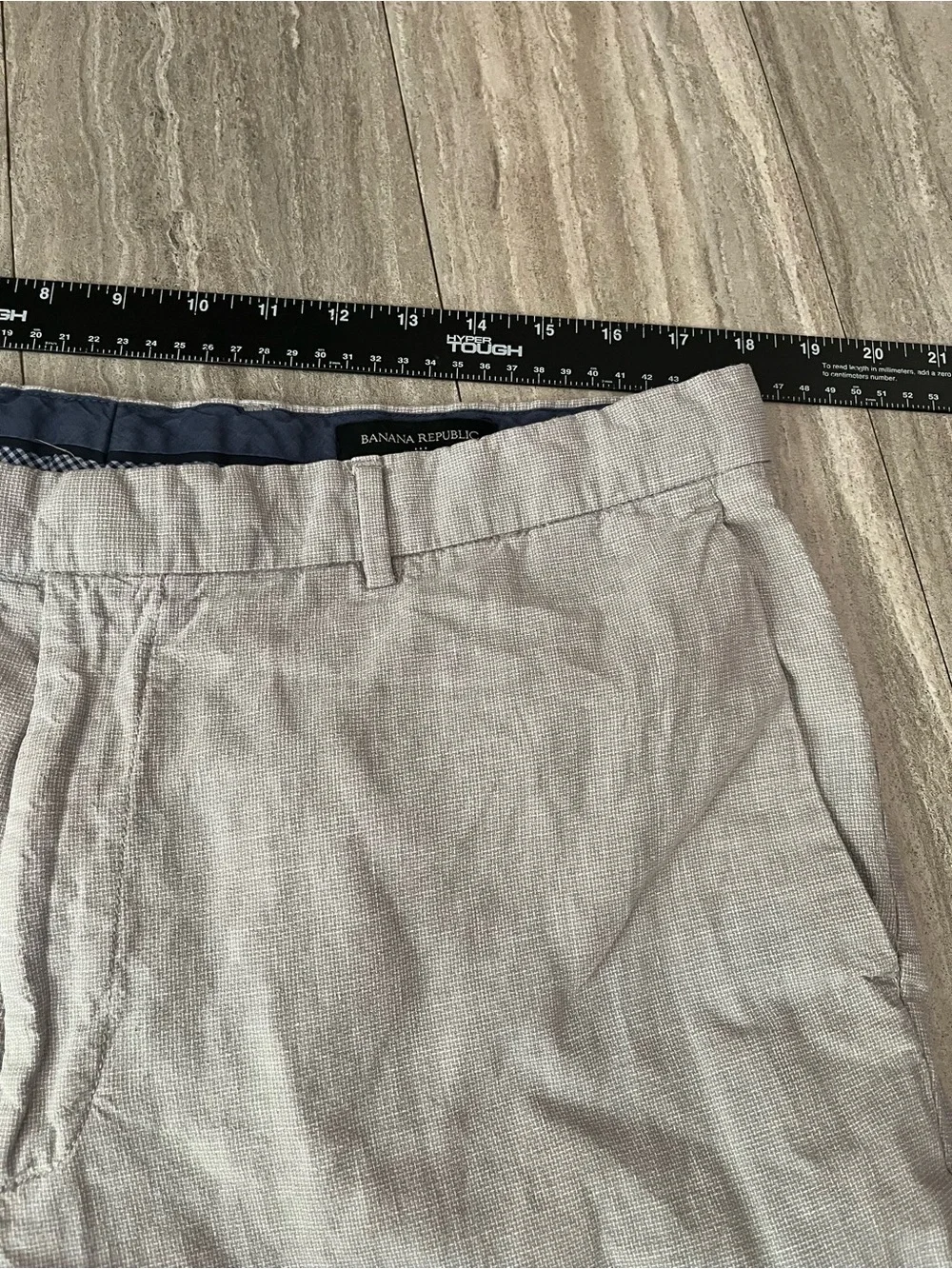 Banana Republic Pants Linen Blend Textured Grey Khaki Mens 36x32 Standard Fit